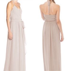 Ceremony by Johanna August Bridesmaid DC Wrap Halter Dress Small